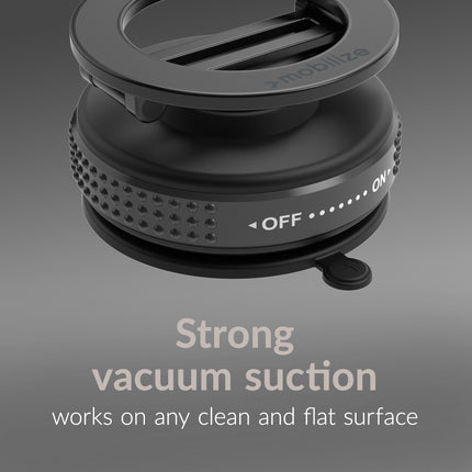 Mobilize Magsafe Compatible Phone Holder - 360° Rotatable & Foldable - Vacuum Suction - Black