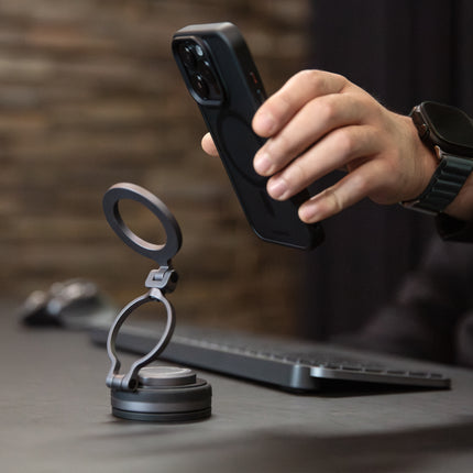 Mobilize Magsafe Compatible Phone Holder - 360° Rotatable & Foldable - Vacuum Suction - Premium Alloy