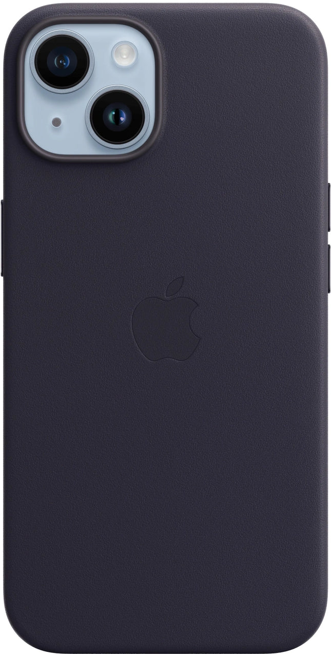 Apple iPhone 14 Leather Case with MagSafe - color Ink deep dark blue