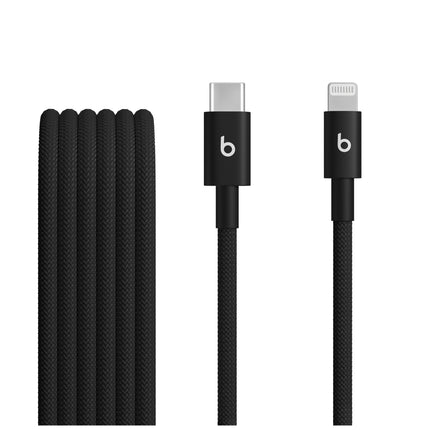 Geweven Beats USB-C-naar-Lightning-kabel in Bolt Black