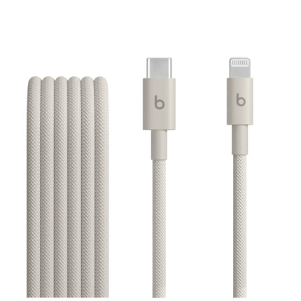 Geweven Beats USB-C-naar-Lightning-kabel in Surge Stone