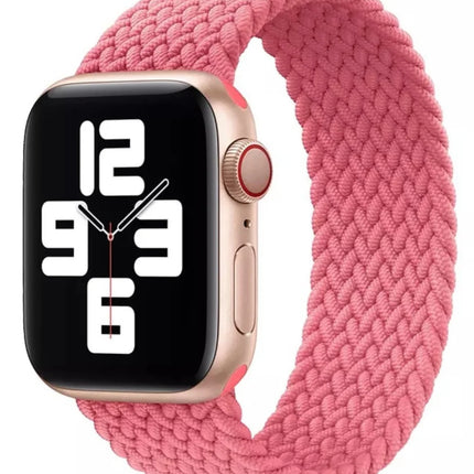 Apple watch strap woven band in color pink