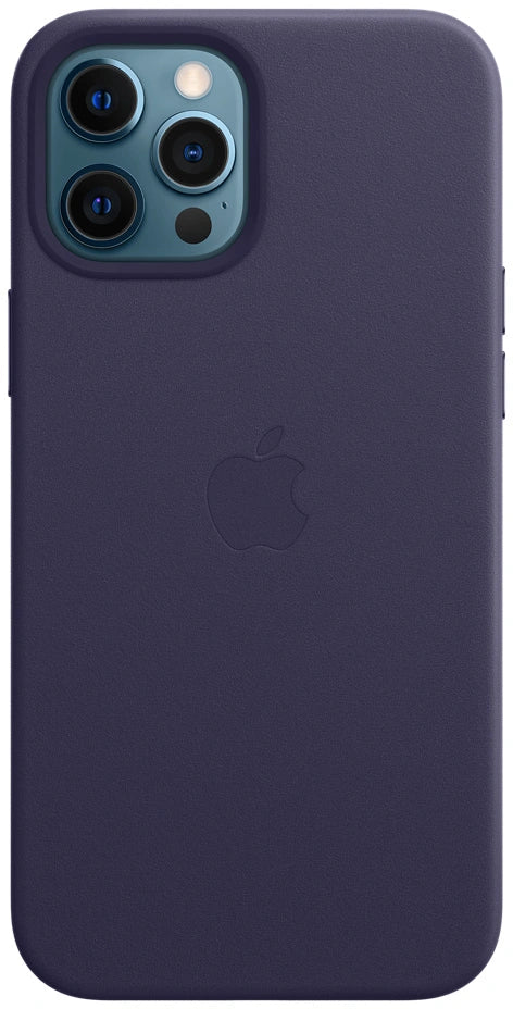 Apple Leather Case with MagSafe for iPhone 12 Pro Max – Deep Violet