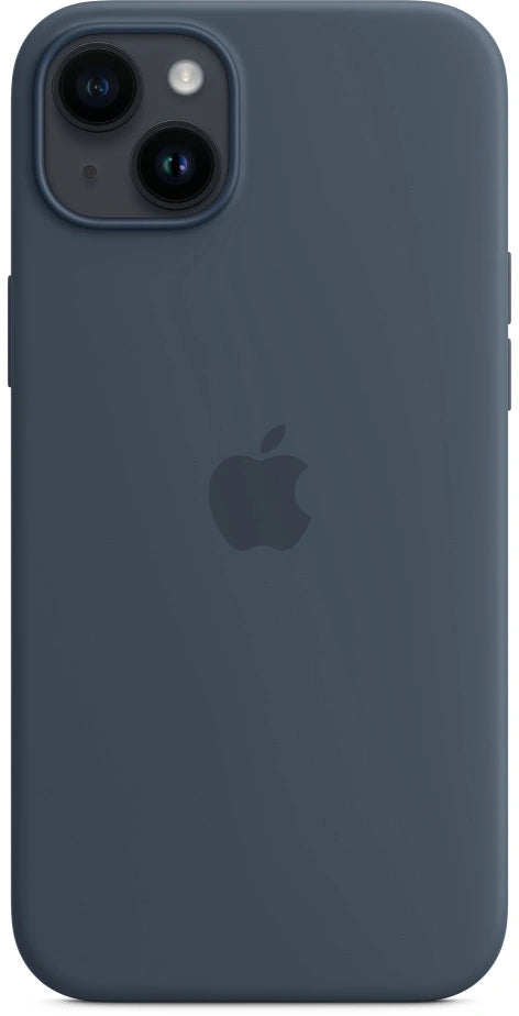 iPhone 14 Plus, Silicone Case, Storm Blue, MagSafe, Blue