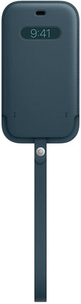 Apple Leather Sleeve with MagSafe for iPhone 12 and iPhone 12 Pro – Baltic Blue