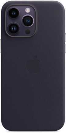 iPhone 14 Pro Max leather ink blue phone case