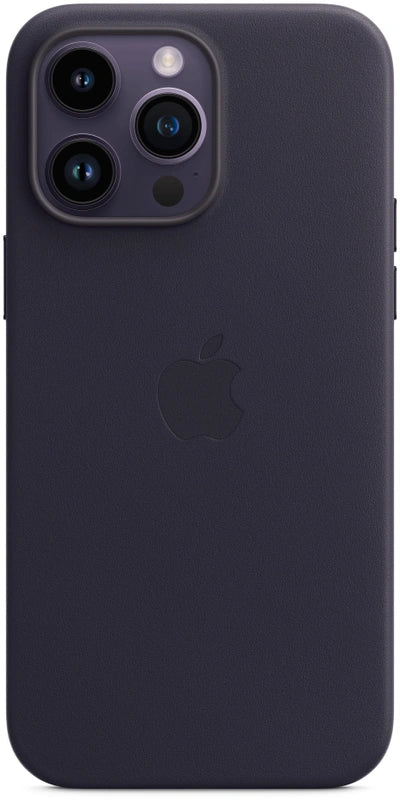 iPhone 14 Pro Max leather ink blue phone case