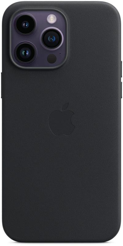 iPhone 14 pro leather phone case | black